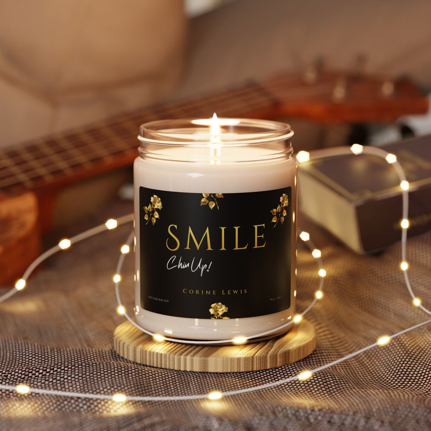 SMILE, Chin Up! Scented Soy Candle, 9oz