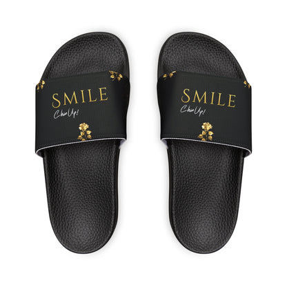 SMILE, Chin Up! Women's Slide Sandals