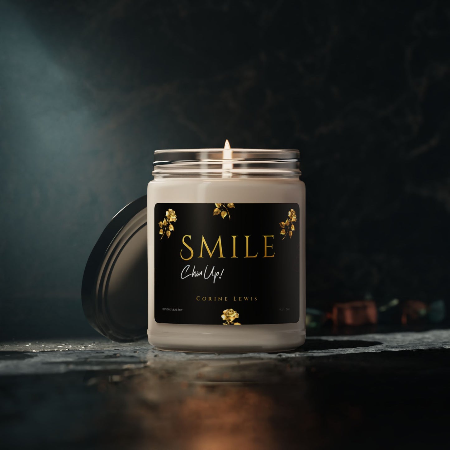 SMILE, Chin Up! Scented Soy Candle, 9oz