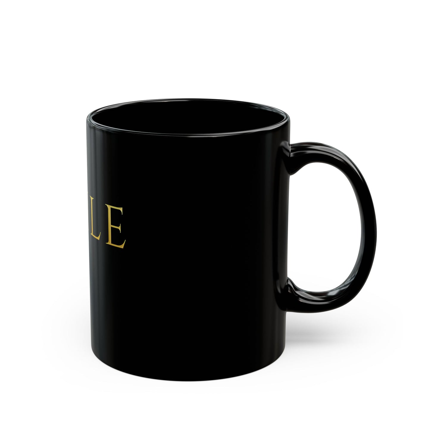 SMILE, Chin Up! Black Mug