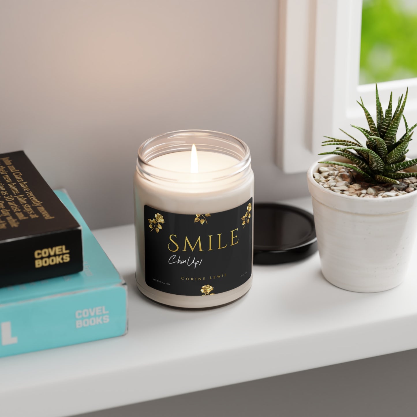 SMILE, Chin UP! Scented Soy Candle, 9oz