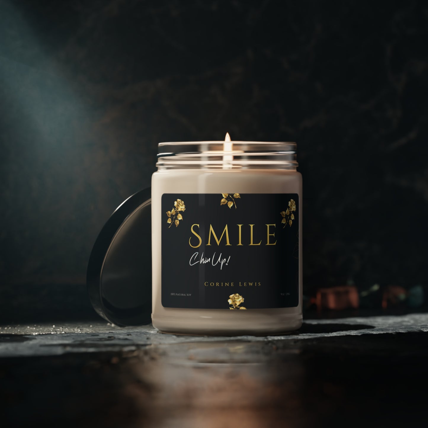 SMILE, Chin UP! Scented Soy Candle, 9oz