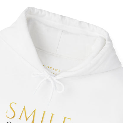 SMILE, Chin Up Hooded Sweatshirt - Unisex