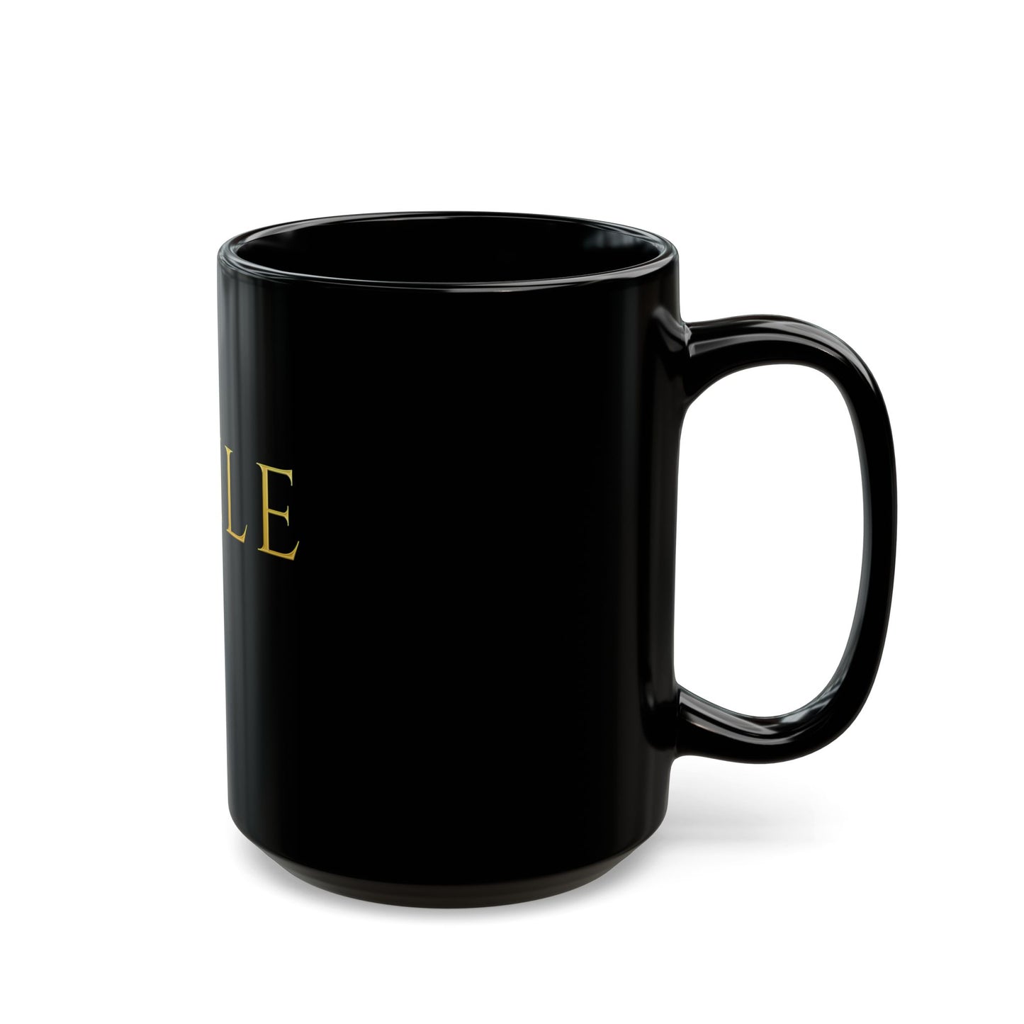 SMILE, Chin Up! Black Mug