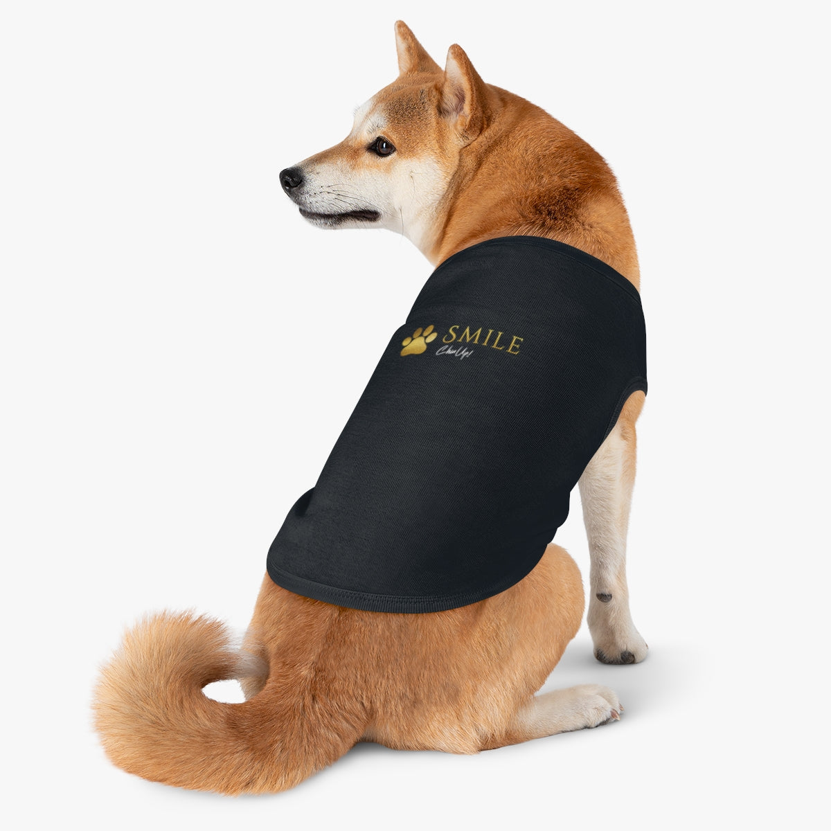 SMILE, Chin Up! Pet Tank Top - 100% Cotton Clothes for Keeping Your Furry Friend Warm - Machine Washable - Multiple Sizes Available (M-XL)